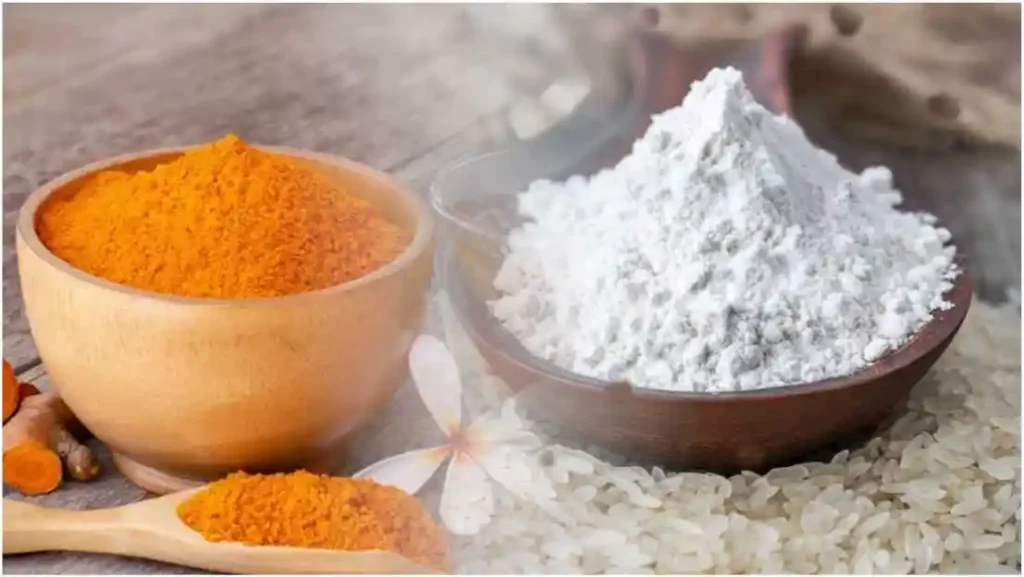 हल्दी और चावल का आटा के फायदे
