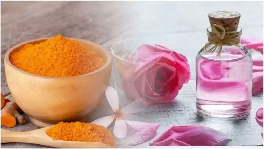 हल्दी और गुलाबजल के फायदे